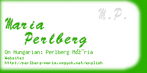 maria perlberg business card
